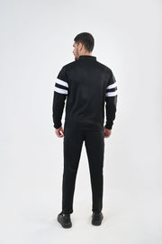 Contrast Band Zipper Tracksuit