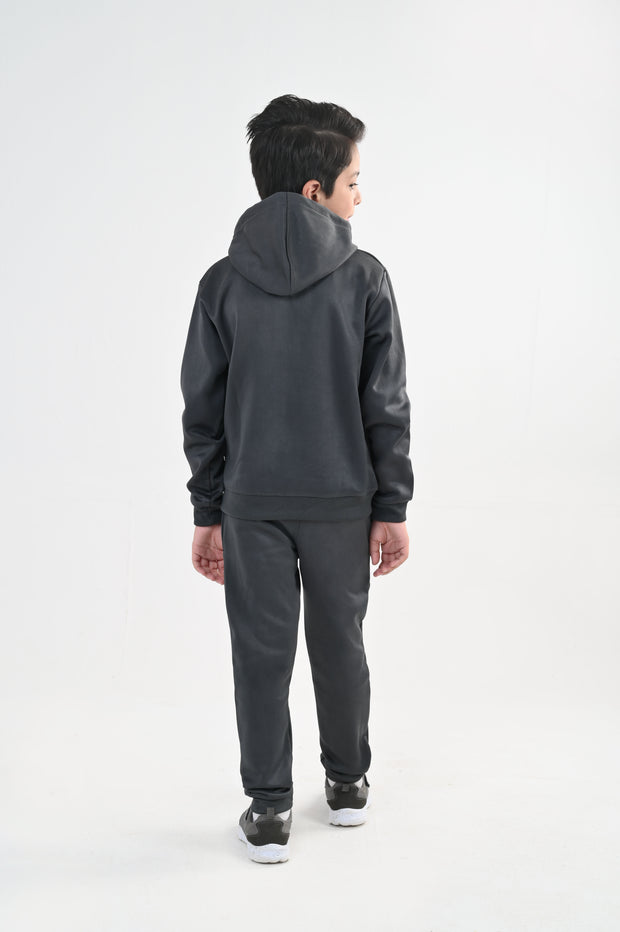 Grey Zip Hoodie Tracksuit-Unisex Kids